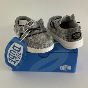 Hey Dude Wally Toddler Stretch Yin Yang Gray/White Shoes